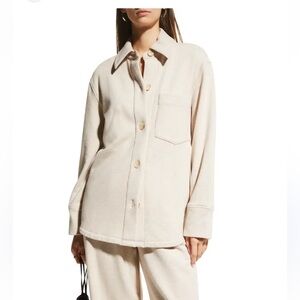 Vince Beige shirt cotton blend over size jacket size xL
